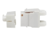 Eaton Tripp Lite Series Cat6a 110-Style Punchdown RJ45 Keystone Jack, White, TAA - Left side
