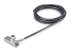 StarTech.com 10-Pack Dual-Access Laptop Lock, 6.5ft (2m) Keyed Alike and Combination Security Cable Lock for K-Slot Devices, Computer Anti-Theft Steel Cable - Left-angle
