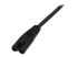 StarTech.com 2m (6ft) Laptop Power Cord, EU Plug to C7, 2.5A 250V, 18AWG, Notebook / Laptop Replacement AC Power Cord, Printer/Power Brick Cord, Europlug to IEC 60320 C7 - Close up