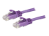 Startech 1.5m CAT6 Ethernet Cable, 10 Gigabit Snagless RJ45 650MHz 100W PoE Patch Cord, CAT 6 10GbE UTP Network Cable w/Strain Relief, Purple, Wiring is UL Certified/TIA - Right-angle