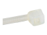Startech 10cm(4") Cable Ties, 2mm(1/16") wide, 22mm(7/8") Bundle Diameter, 8kg(18lb) Tensile Strength, Nylon Self Locking Zip Ties with Curved Tip, 94V-2/UL Listed, 1000 Pack, White - Close up