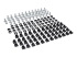 Eaton Tripp Lite Series Rack Enclosure Square Hole Hardware 12-24 Screws & Washers 50PC - Left-angle