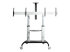 StarTech.com Dual TV Cart for 37-60in VESA TVs up to 110lb (50kg) each, Height Adjustable TV Mount, Mobile Display Cart w/ Webcam & Equipment Shelves, Lockable Casters, TV Cart on Wheels - Front