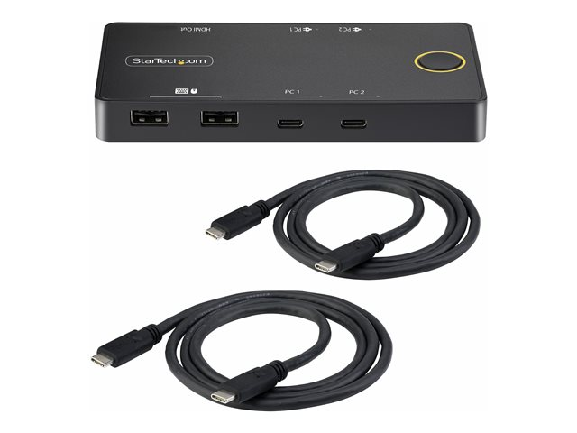 USB-C KVM Switch 3-Port with HDMI for Dual Monitor