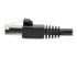 Eaton Tripp Lite Series Cat6a 10G Snagless Shielded STP Ethernet Cable (RJ45 M/M), PoE, Black, 1 ft. (0.31 m) - Close up