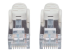Intellinet Network Patch Cable, Cat7 Cable/Cat6A Plugs, 1m, Grey, Copper, S/FTP, LSOH / LSZH, PVC, RJ45, Gold Plated Contacts, Snagless, Booted, Lifetime Warranty, Polybag - Close up