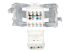 Eaton Tripp Lite Series Cat6 / Cat5e Keystone Jack, 180-Degree Toolless - Back