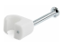 Startech 100 Pack Cable Clips with Nail, Reusable, Nail-in Clamps, Wire Holding Clips, CAT5/CAT6 Ethernet Cord/AV/Coax Cable Fasteners, Brick/Drywall Mounting Cable Tacks, White, TAA - Bottom