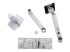 Ergotron LX - Mounting kit (articulating arm, desk clamp mount, pole, extension bracket) - Left-angle
