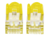 Intellinet Network Patch Cable, Cat6, 10m, Yellow, Copper, S/FTP, LSOH / LSZH, PVC, RJ45, Gold Plated Contacts, Snagless, Booted, Lifetime Warranty, Polybag - Close up