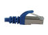 Eaton Tripp Lite Series Cat6a 10G Snagless Shielded Slim STP Ethernet Cable (RJ45 M/M), PoE, Blue, 6 ft. (1.8 m) - Close up
