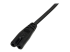 StarTech.com 1m (3ft) Laptop Power Cord, EU Plug to C7, 2.5A 250V, 18AWG, Notebook / Laptop Replacement AC Power Cord, Printer/Power Brick Cord, Europlug to IEC 60320 C7 - Close up