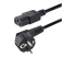 StarTech.com 1m (3ft) Computer Power Cord, 18AWG, EU Schuko to C13 Power Cord, 10A 250V, Black Replacement AC Cord, TV/Monitor Power Cable, Schuko CEE 7/7 to IEC 60320 C13 Power Cord - Left-angle