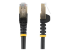 Startech 30ft CAT6A Ethernet Cable, 10 Gigabit Shielded Snagless RJ45 100W PoE Patch Cord, CAT 6A 10GbE STP Network Cable w/Strain Relief, Black, UL Certified Wiring/TIA - Multi-angle
