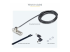 StarTech.com 10-Pack Dual-Access Laptop Lock, 6.5ft (2m) Keyed Alike and Combination Security Cable Lock for K-Slot Devices, Computer Anti-Theft Steel Cable - Right-angle