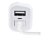 StarTech.com Lightning Car Charger with 1m Coiled Lightning Cable, 12W, White, 2 Port USB Car Charger Adapter for Phones and Tablets, In Car Apple iPhone/iPad Charger w/ Built-in Cord - Front
