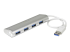 StarTech.com 4 Port Portable USB 3.0 Hub with Built-in Cable - Left-angle