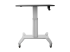 StarTech.com Mobile Standing Desk, Portable Sit Stand Ergonomic Height Adjustable Cart on Wheels, Rolling Computer/Laptop Workstation Table w/ Locking One-Touch Lift for Teachers/Student - Front