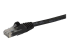 StarTech.com 10m CAT6 Ethernet Cable, 10 Gigabit Snagless RJ45 650MHz 100W PoE Patch Cord, CAT 6 10GbE UTP Network Cable w/Strain Relief, Black, Fluke Tested/Wiring is UL Certified/TIA - Close up