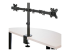 Startech Desk Mount Dual Monitor Arm, Desk Clamp / Grommet VESA Monitor Mount for up to 32 inch Displays, Ergonomic Articulating Monitor Arm, Height Adjustable/Tilt/Swivel/Rotating - Back