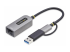 StarTech.com USB-C to Ethernet Adapter w/USB-A Adapter, Realtek RTL8153B - Right-angle