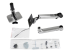 Ergotron LX - Mounting kit (articulating arm, desk clamp mount, extension adapter, grommet-mount base, 7" post) - Front