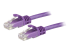 Startech 15m CAT6 Ethernet Cable, 10 Gigabit Snagless RJ45 650MHz 100W PoE Patch Cord, CAT 6 10GbE UTP Network Cable w/Strain Relief, Purple, Wiring is UL Certified/TIA - Right-angle