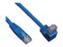 Eaton Tripp Lite Series Down-Angle Cat6 Gigabit Molded UTP Ethernet Cable (RJ45 Right-Angle Down M to RJ45 M), Blue, 10 ft. (3.05 m) - Close up