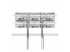 Startech Six-Monitor Desk Mount w/ Crossbar, Up To 32" Screens/17.6lb - Back