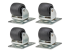 Eaton Tripp Lite Series SmartRack Rolling Caster Kit, 4 pack - Left-angle