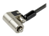 StarTech.com 6.5' (2m) 3-in-1 Universal Laptop Cable Lock, Keyed Laptop/Desktop Security Cable Lock Compatible w/ K-Slot, Nano & Wedge Slot Computer, Anti-Theft Steel Cable Lock w/ Keys - Close up