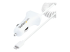 StarTech.com Lightning Car Charger with 1m Coiled Lightning Cable, 12W, White, 2 Port USB Car Charger Adapter for Phones and Tablets, In Car Apple iPhone/iPad Charger w/ Built-in Cord - Back