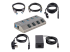 Startech 4-Port Self-Powered USB-C Hub with Individual On/Off Switches, USB 3.0 5Gbps Expansion Hub w/Power Supply, Desktop/Laptop USB-C to USB-A Hub, 4x BC 1.2 (1.5A), USB Type C Hub - Left-angle