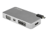 Startech USB C Multiport Video Adapter with HDMI, VGA, Mini DisplayPort or DVI, USB Type C Monitor Adapter to HDMI 2.0 or mDP 1.2 (4K 60Hz), VGA or DVI (1080p), Space Gray Aluminum - Back