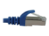 Eaton Tripp Lite Series Cat6a 10G Snagless Shielded Slim STP Ethernet Cable (RJ45 M/M), PoE, Blue, 15 ft. (4.6 m) - Close up