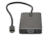 StarTech.com USB-C Multiport Adapter, USB-C to 4K 30Hz HDMI or 1080p VGA, USB Type-C Mini Dock with 100W Power Delivery Passthrough, 3-Port USB 3.0 Hub 5Gbps, GbE, 12" Long Attached Cable - Left side