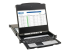 Eaton Tripp Lite Series DisplayPort KVM Console Switch 8-Port 17in LCD Dual Rail 1URM - Left-angle