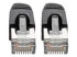 Eaton Tripp Lite Series Cat6a 10G Snagless Shielded STP Ethernet Cable (RJ45 M/M), PoE, Black, 1 ft. (0.31 m) - Close up