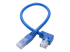 Eaton Tripp Lite Series Left-Angle Cat6 Gigabit Molded UTP Ethernet Cable (RJ45 Left-Angle M to RJ45 M), Blue, 1 ft. (0.31 m) - Front