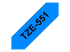 Brother TZe-551 - Black on blue - Close up