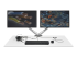 Startech Desk Mount Dual Monitor Arm with USB & Audio, Grommet/Desk Clamp VESA Mount for up to 32 inch Displays, 2x USB, 2x 3.5mm audio, Ergonomic Full Motion Dual Monitor Arm, Silver - Front
