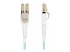 StarTech.com 5m (15ft) LC to LC (UPC) OM4 Switchable Fiber Optic Cable 50/125µm, 100G Networks, Toolless Polarity Switching, Low Insertion Loss - Multi-angle