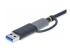 StarTech.com USB 3.0 Multi-Media Memory Card Reader, SD/microSD/CompactFlash Card Reader, Portable USB 5Gbps Card Adapter, External USB-C Card Reader with Attached USB-A Adapter - Close up