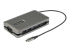 Startech USB C Multiport Adapter, USB C to 4K 60Hz HDMI 2.0, 2-Port 10Gbps USB Hub, 100W Power Delivery Pass-through, GbE, SD/MicroSD, USB Type-C Mini Dock, 10"/25cm Attached Cable - Left-angle