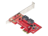 Startech SATA PCIe Card, 2 Port PCIe SATA Expansion card, 6Gbps SATA Card, Full/Low Profile, PCI Express to SATA Adapter, ASM1061 Non-Raid SATA Controller Card - Right-angle