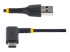 StarTech 6in (15cm) USB A to C Charging Cable Right Angle, Heavy Duty Fast Charge USB-C Cable, USB 2.0 A to Type-C, Durable and Rugged Aramid Fiber, 3A, S20/iPad/Pixel - Front