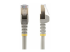 Startech 7m CAT6A Ethernet Cable, 10 Gigabit Shielded Snagless RJ45 100W PoE Patch Cord, CAT 6A 10GbE STP Network Cable w/Strain Relief, Grey, UL Certified Wiring/TIA - Multi-angle