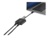 Startech USB 3.0 to Dual Port Gigabit Ethernet Adapter w/ USB Port - Left-angle