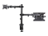 Startech Monitor Arm with VESA Laptop Tray, For a Laptop (4.5kg / 9.9lb) and a Single Display up to 32" (8kg / 17.6lb), Black, Adjustable Desk Laptop Arm Mount, C-clamp/Grommet Mount - Back