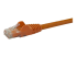Startech 7m CAT6 Ethernet Cable, 10 Gigabit Snagless RJ45 650MHz 100W PoE Patch Cord, CAT 6 10GbE UTP Network Cable w/Strain Relief, Orange, Wiring is UL Certified/TIA - Close up